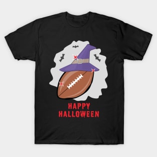 Happy Football Halloween - Funny T-Shirt